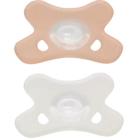 Difrax Fopspeen Natural Siliconen 0-6M Blossom/White 2 stuks