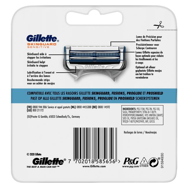 Gillette SkinGuard Sensitive Navulmesjes 8 stuks