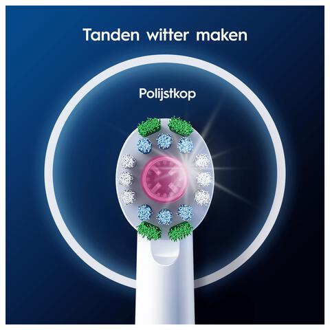 Oral-B 3D White Opzetborstels Wit - 4 Stuks