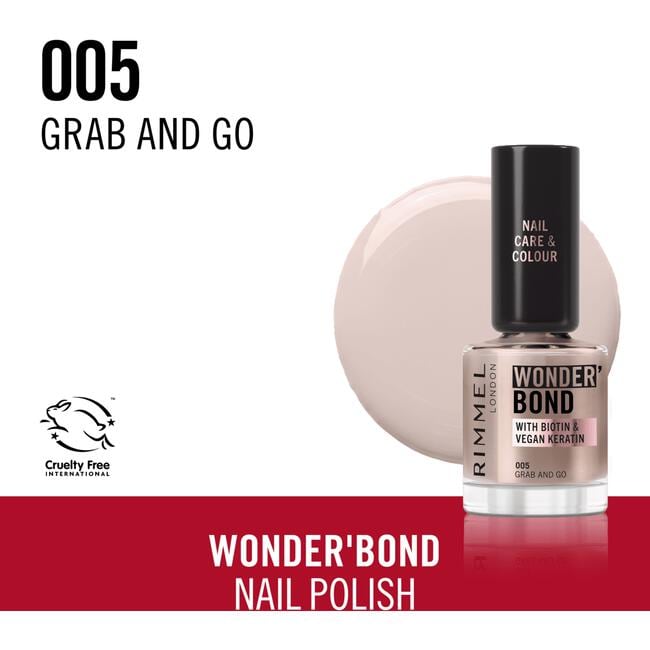 Rimmel London Wonder'Bond Care+Color Nagellak - Taupe - 005 Grab and Go