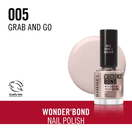Rimmel London Wonder'Bond Care+Color Nagellak Taupe 005 Grab and Go