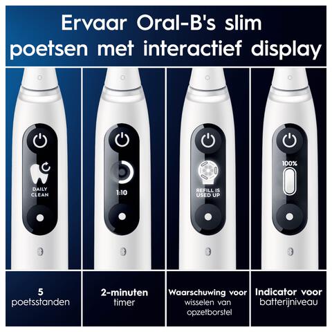 Oral-B iO 6 Wit & Roze 2 Elektrische Tandenborstels By Braun