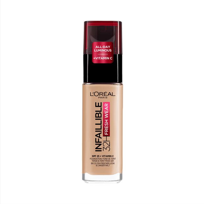 L'Oréal Paris Infaillible 32HR Fresh Wear 145 Beige Rose Foundation met SPF25 30 ML