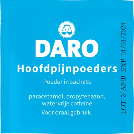Daro Hoofdpijnpoeders Sachets 20 stuks