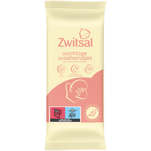 Zwitsal Goedemorgen Vochtige Washandjes 20 Stuks