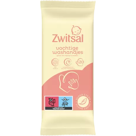 Zwitsal Goedemorgen Vochtige Washandjes 20 Stuks