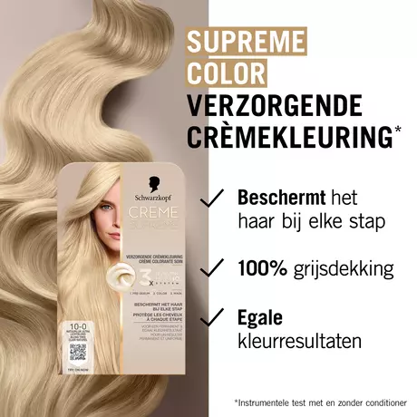 Schwarzkopf Creme Supreme Haarkleuring 10-0 Natuurlijk Extra Lichtblond