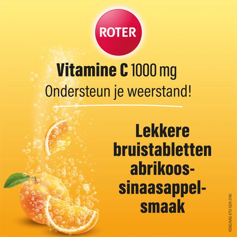 Roter Vitamine C Bruis 1000 mg Abrikoos-Sinaasappel 20 bruistabletten