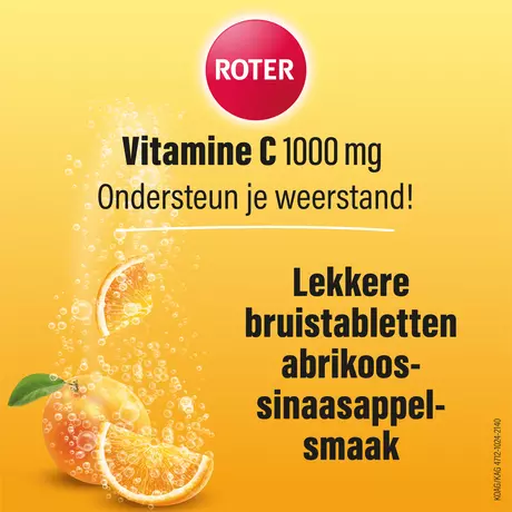 Roter Vitamine C 1000 MG Abrikoos Sinaasappel Bruistabletten 20 stuks