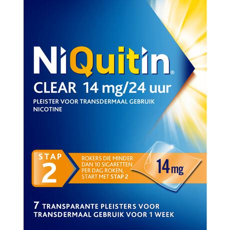 NiQuitin Clear Pleisters 14 mg Stoppen met roken