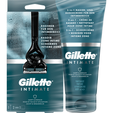 Gillette Intimate Razor 2UP en 2-In-1 Scheercrème + Reiniger Voor Intieme Zone