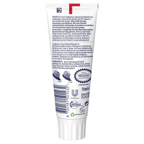 Prodent Kids 0-6 jaar Mario Tandpasta 75 ML