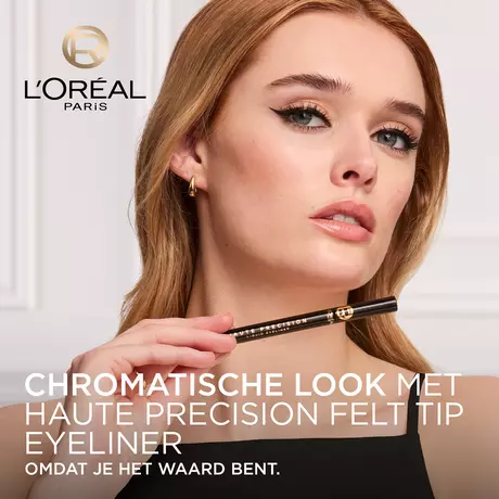 L'Oréal Paris Haute Precision Eyeliner 01 Noir Silk Zwart
