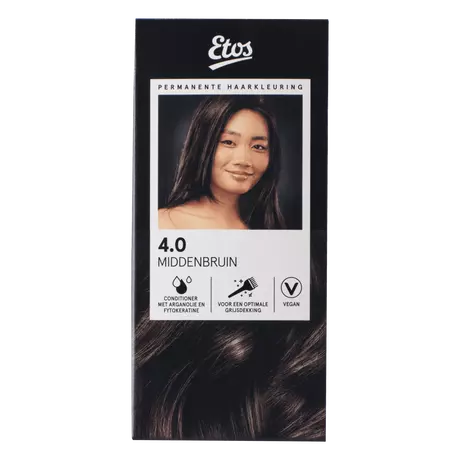 Etos Permanente Haarkleuring 4.0 Middenbruin