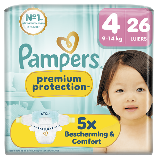 Pampers Premium Protection Luiers Maat 4 9-14 kg 26 stuks