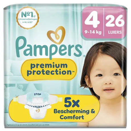Pampers Premium Protection Luiers Maat 4 9-14 kg 26 stuks