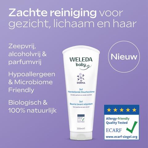 Weleda Baby Derma 3-in-1 Herstellende Douchecrème