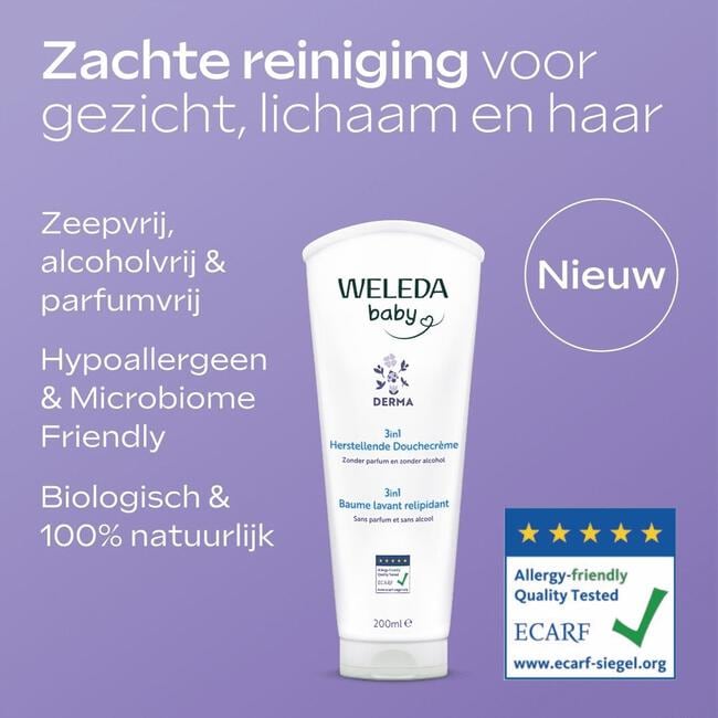 Weleda Baby Derma 3-in-1 Herstellende Douchecrème