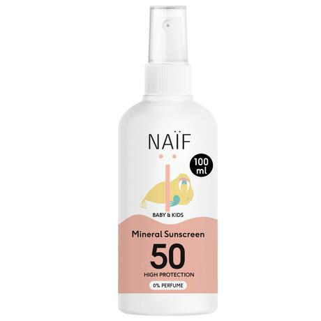 Naïf Baby & Kids Zonnebrandspray Parfumvrij SPF50 100 ML