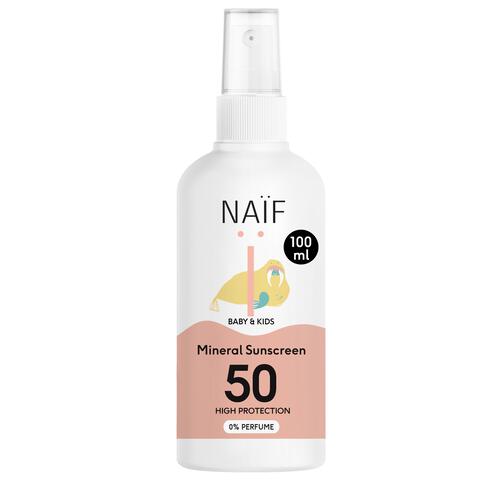 Naïf Baby & Kids Zonnebrandspray Parfumvrij SPF50 100 ML