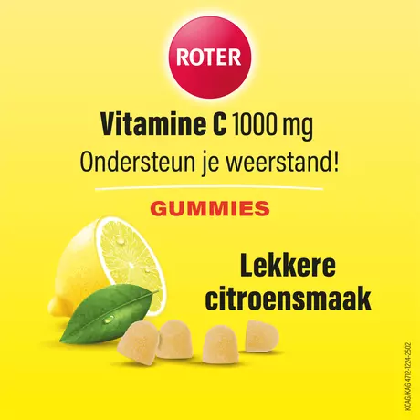 Roter Vitamine C 1000 MG Tasty Lemon Gummies 30 stuks