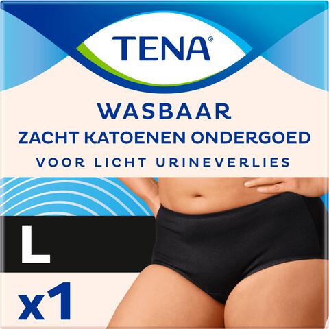 Tena Wasbaar Ondergoed Zwart Maat L 1 stuk