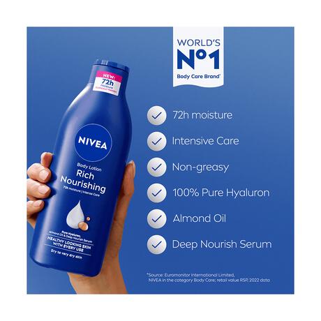 NIVEA Verzorgende Bodymilk 72u Hydratatie 400 ml