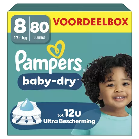 Pampers Baby Dry Voordeelbox Luiers Maat 8 17+ kg 80 stuks