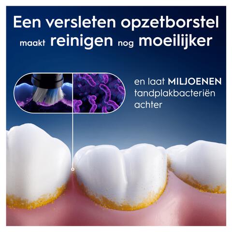 Oral-B iO Radiant White Opzetborstels Zwart 4 Stuks