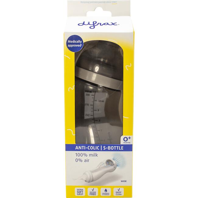Difrax Anti-Koliek S-fles Breed Grijs 310 ML
