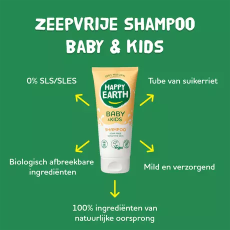 Happy Earth 100% Natuurlijke Baby & Kids Zeepvrije Shampoo 200 ML