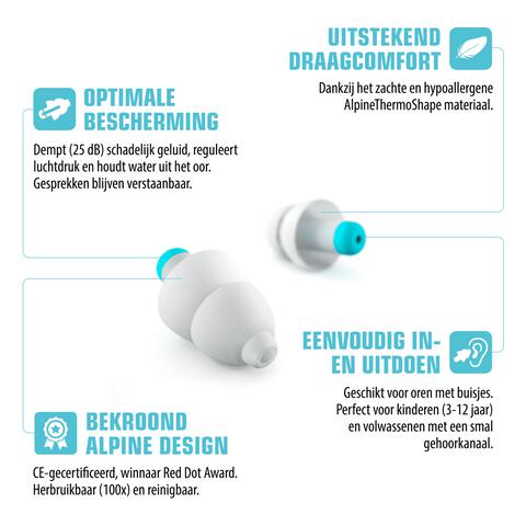 Alpine Pluggies Kids Herbruikbare Oordoppen Voor Kinderen 1 paar