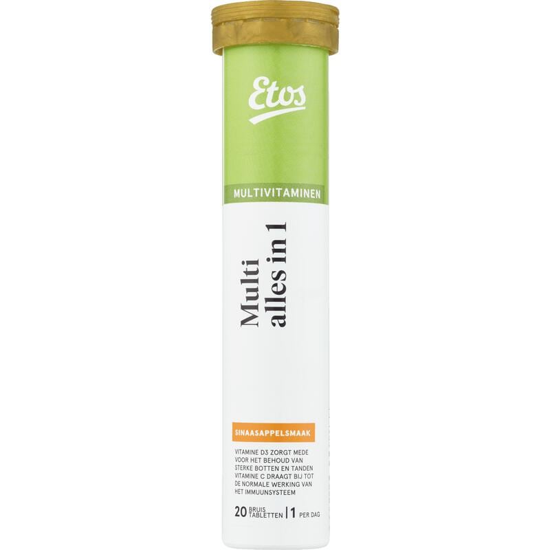 Etos Multi Vitamine Alles-in-1 Sinaasappel Bruistabletten 20 stuks