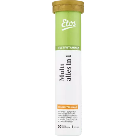 Etos Multi Vitamine Alles-in-1 Sinaasappel Bruistabletten 20 stuks