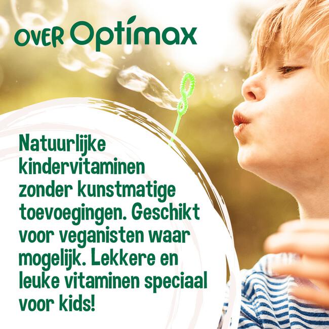 Optimax Kids Multivitaminen Aardbei 180 kauwtabletten