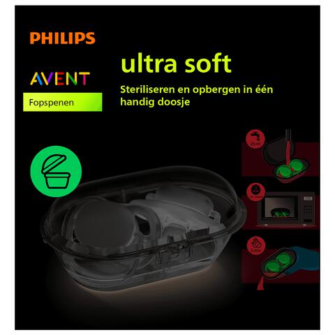 Philips Avent Fopspeen Ultra Soft 0-6M Double Pack, mixed - SCF091/39