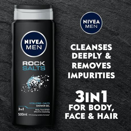 NIVEA MEN Rock Salts 3-in-1 Douchegel 500 ML