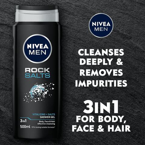 NIVEA MEN Rock Salts 3-in-1 Douchegel 500 ML