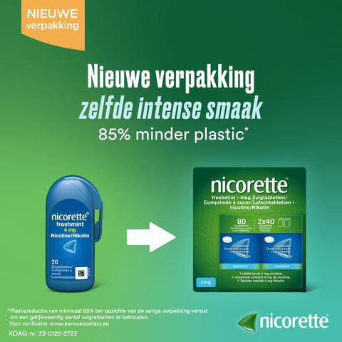 Nicorette Freshmint Zuigtabletten 4mg 80