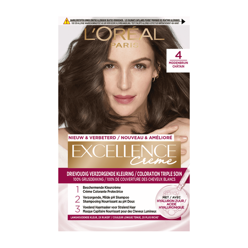 L'Oréal Paris Excellence Crème Verzorgende Kleuring 4 Middenbruin