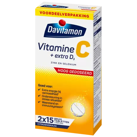 Davitamon Vitamine C Forte + D3 Voordeelverpakking Bruistabletten 30 stuks