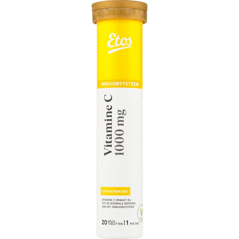Etos Vitamine C 1000 MG Citroen Bruistablet 20 stuks