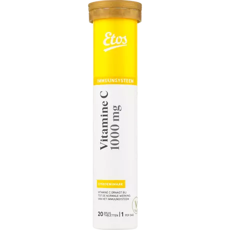 Etos Vitamine C 1000 MG Citroen Bruistablet 20 stuks