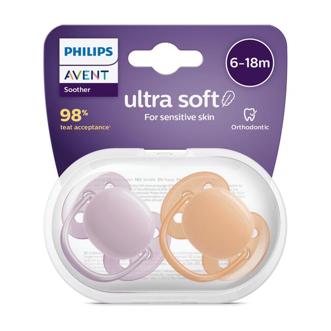 Philips Avent Soother Soft 6-18M MIX ND34 X2