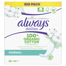 Always Dailies Cotton Protection Inlegkruisjes Normal Big Pack 52 Stuks