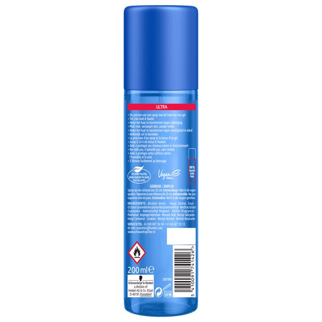 Taft Styling Ultra Gellac Spray 200 ML