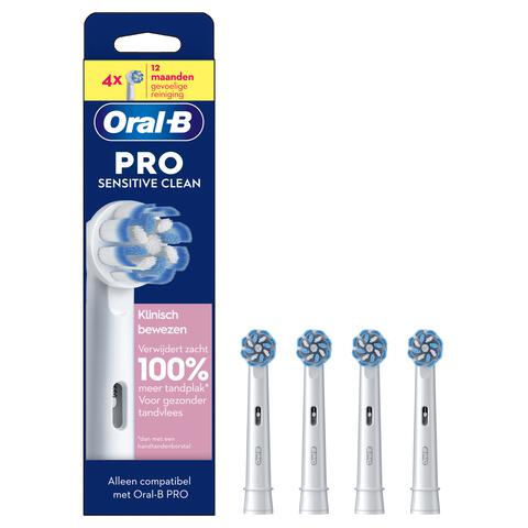 Oral-B Sensitive Clean Opzetborstels Wit 4 Stuks