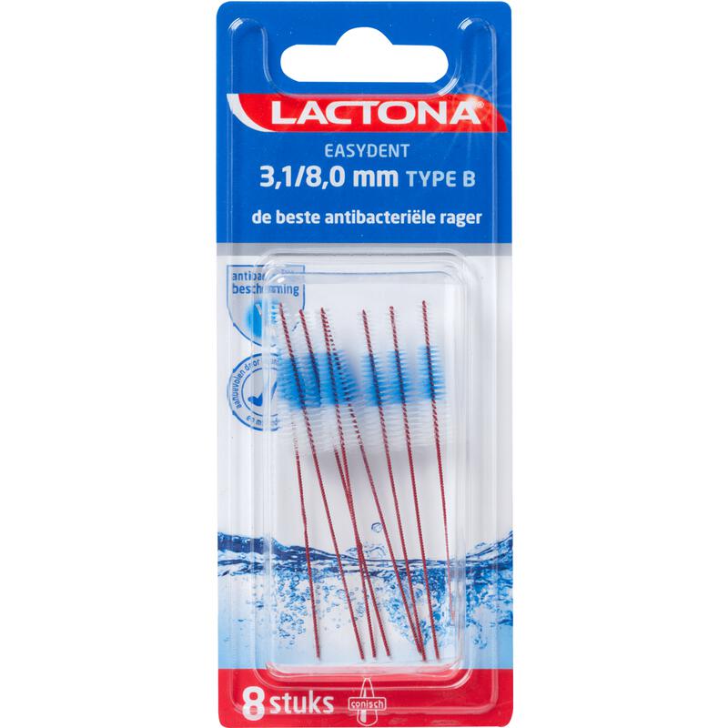 Lactona Easydent Ragers Type B 3,1/8,0 mm 8 stuks
