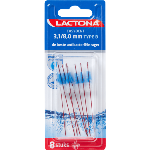 Lactona Easydent Ragers Type B 3,1/8,0 mm 8 stuks