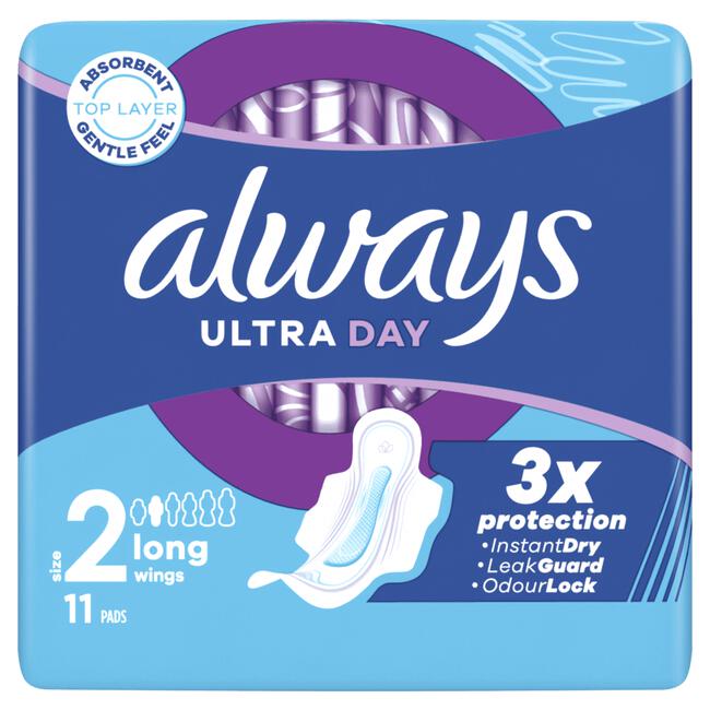 Always Ultra Maandverband Long Met Vleugels 11 stuks